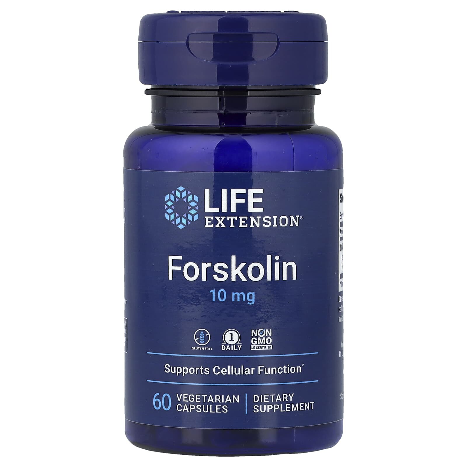 Life Extension Forskolin, 10 mg, 60 rostlinných kapslí