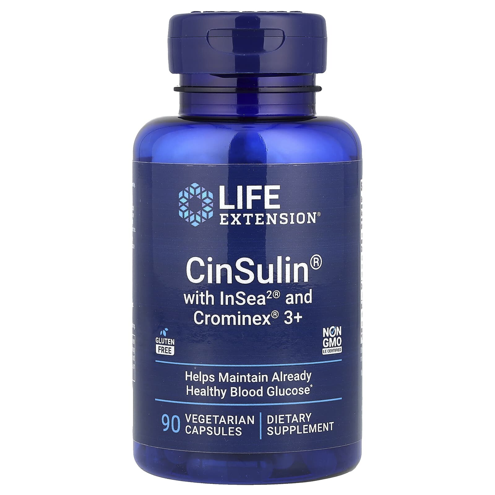 Life Extension CinSulin s InSea2 a Crominex 3+, 90 rostlinných kapslí