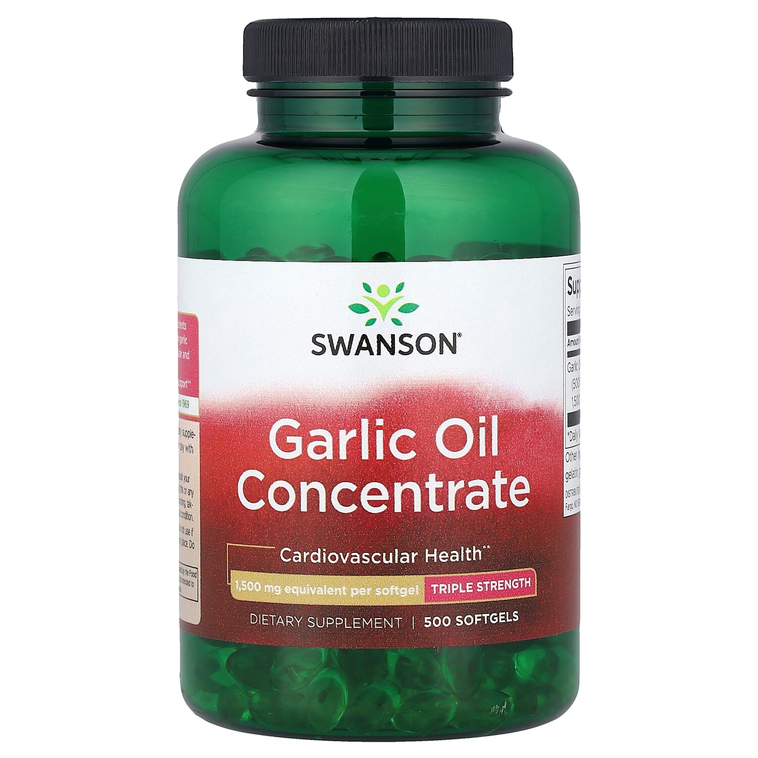 Swanson Koncentrát česnekového oleje, 1500 mg, 500 softgelových kapslí