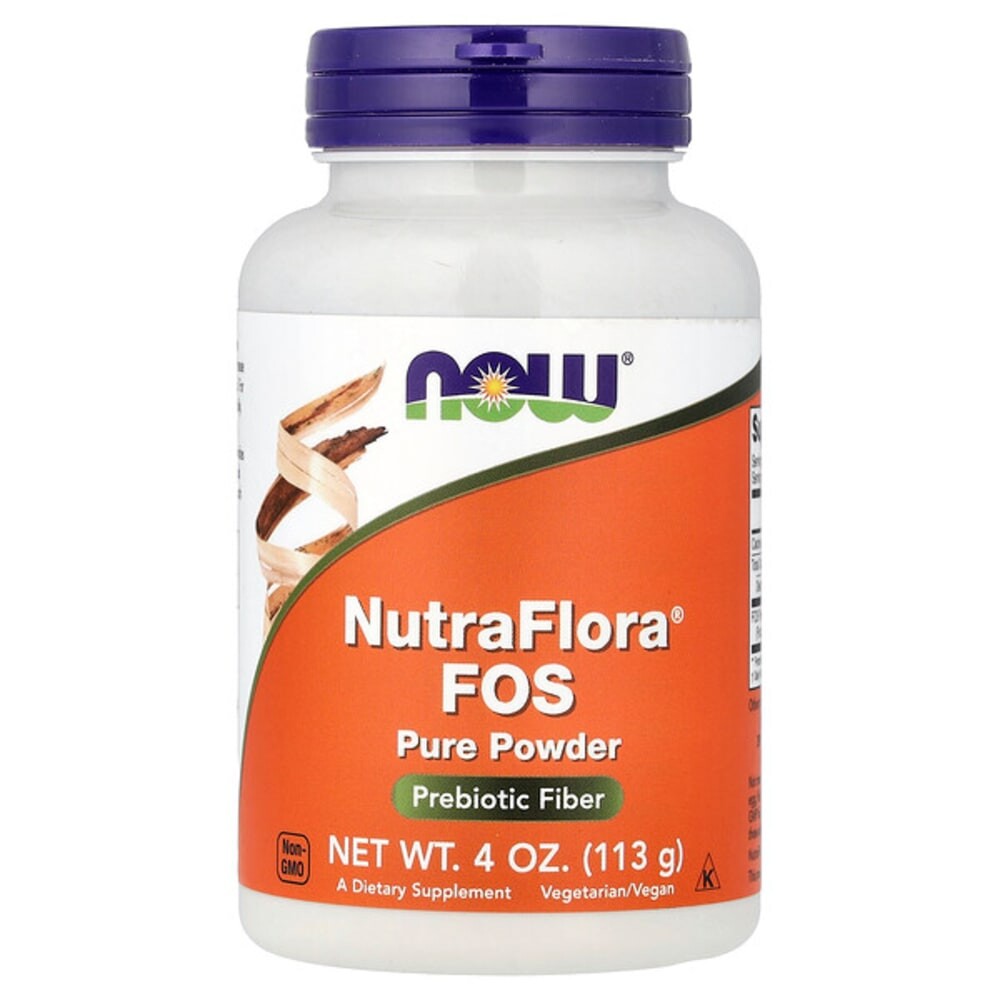 Now® Foods NOW NutraFlora FOS, čistý prášek, 113 g