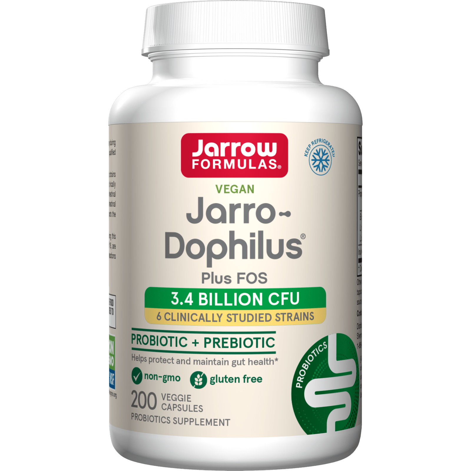 Jarrow Formulas Jarro-Dophilus + FOS, 200 rostlinných kapslí