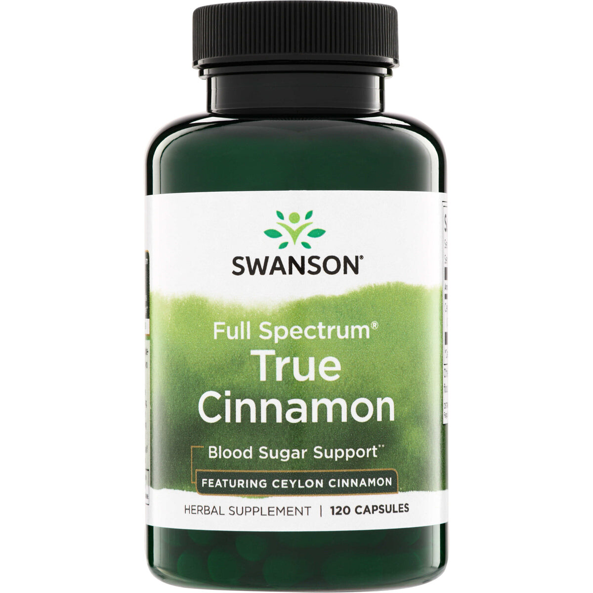 Swanson Full Spectrum True Cinnamon, cejlonská skořice, 300 mg, 120 kapslí