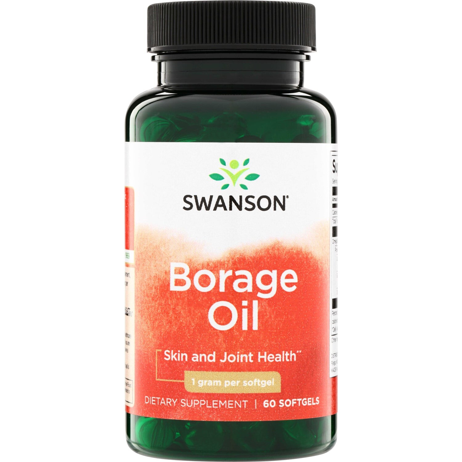 Swanson Borage Oil, brutnákový olej, 1000 mg, 60 softgelových kapslí