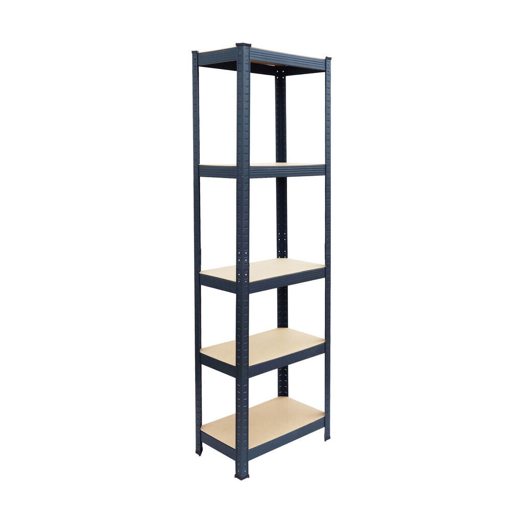 Relaxdays REGÁL Antracit kov těžkotonážní 5 polic 180 cm