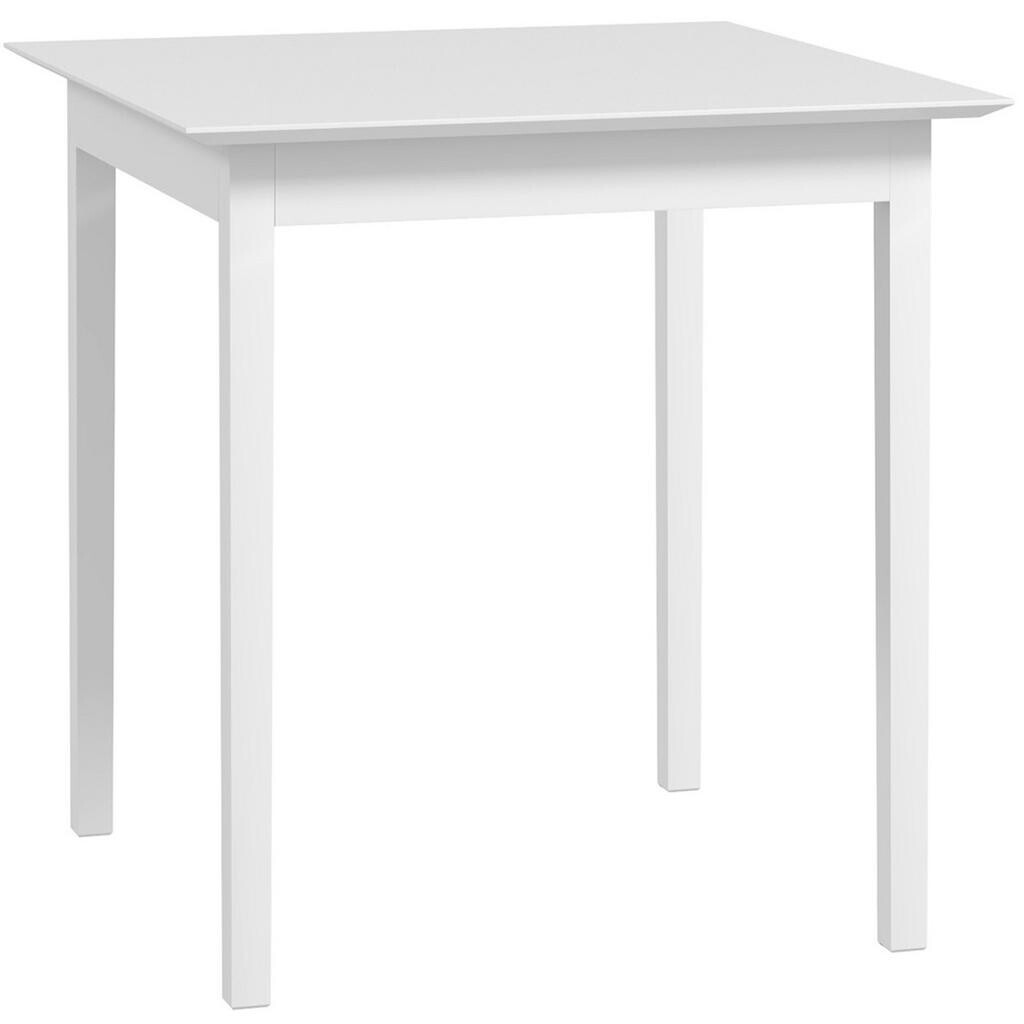 OKWISH JÍDELNÍ stůl 75/75/76 cm bílý ze dřeva pro 2 osoby v rustikálním stylu
