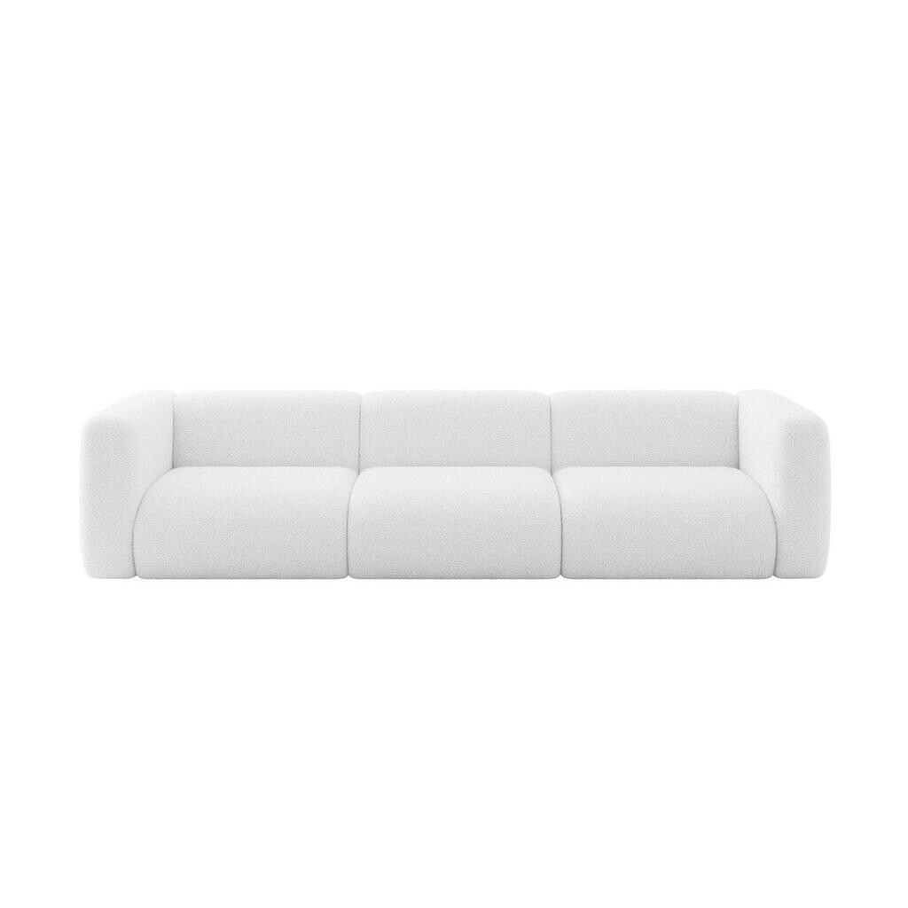 ALTDECOR MODULÁRNÍ pohovka MIRA-S2, 3místná, 319 × 89 × 70 cm, bílá, bouclé