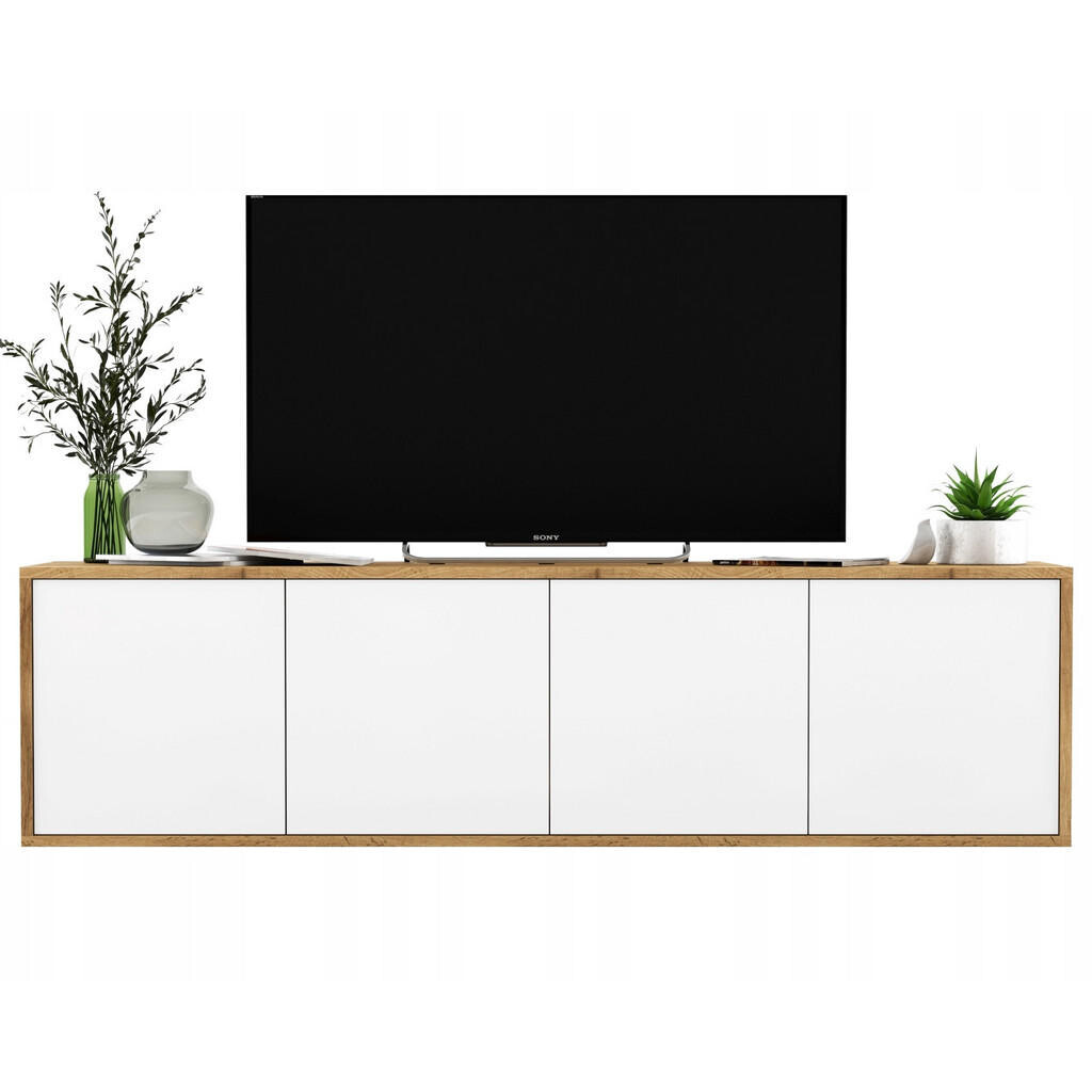 Meble Lindner TV stolek Apollo2 dub Wotan / bílá matná 150 cm