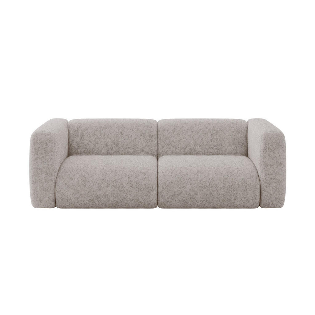 ALTDECOR MODULÁRNÍ pohovka MIRA-S1, 2místná, 228 × 89 × 70 cm, světle šedá, velur