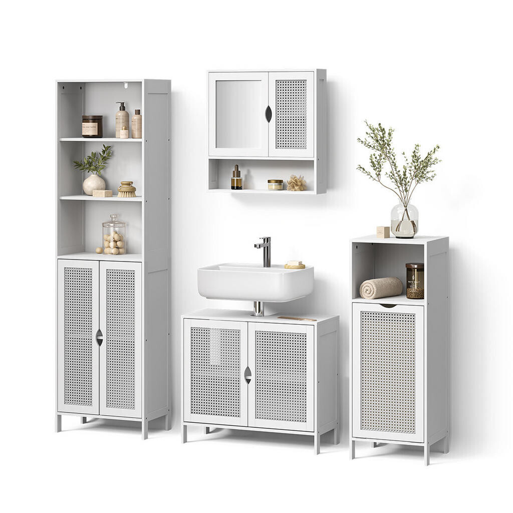 Livinity® KOUPELNOVÝ NÁBYTEK Mincio, Bílá, 4dílná