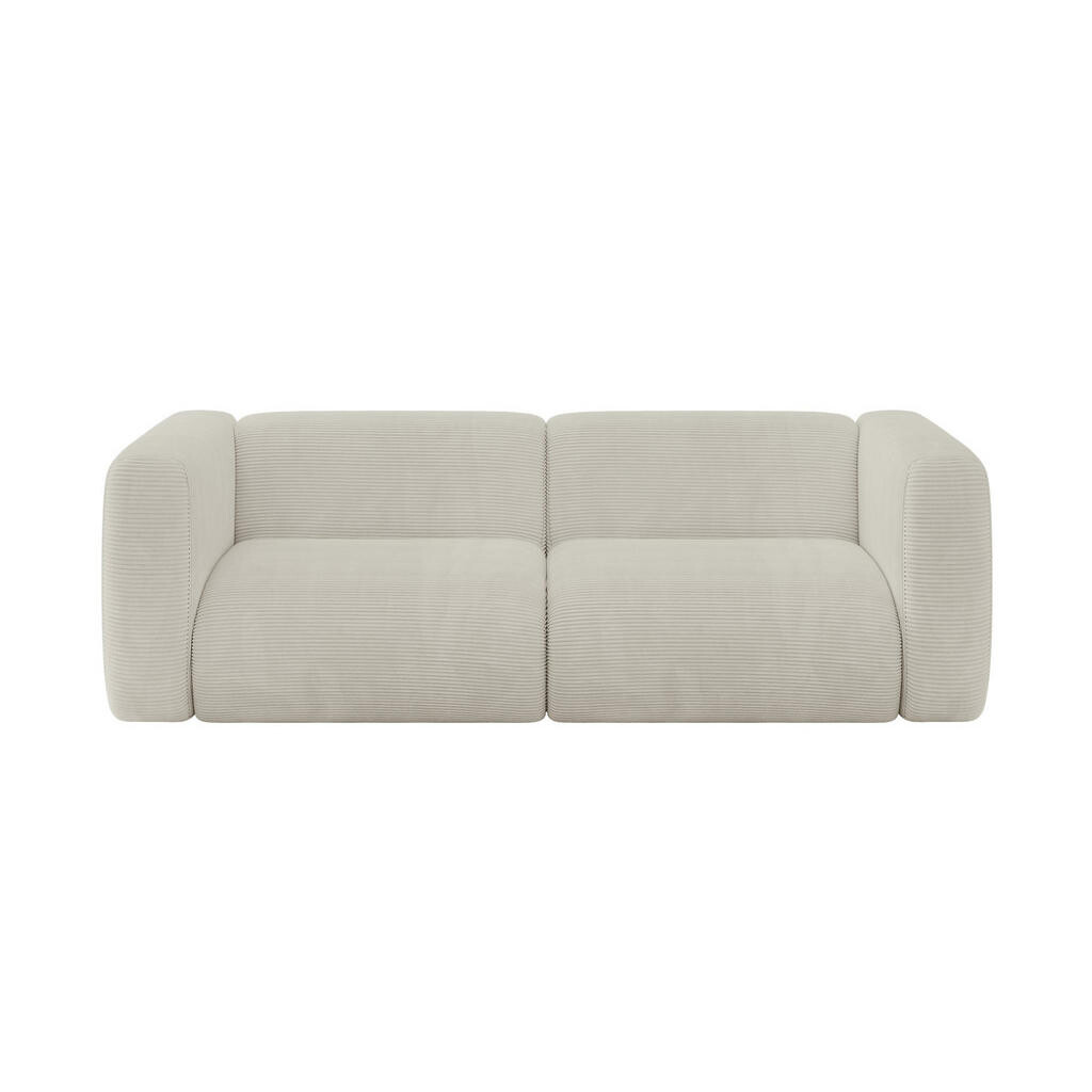 ALTDECOR MODULÁRNÍ pohovka MIRA-S1, 2místná, 228 × 89 × 70 cm, krémová, manšestr