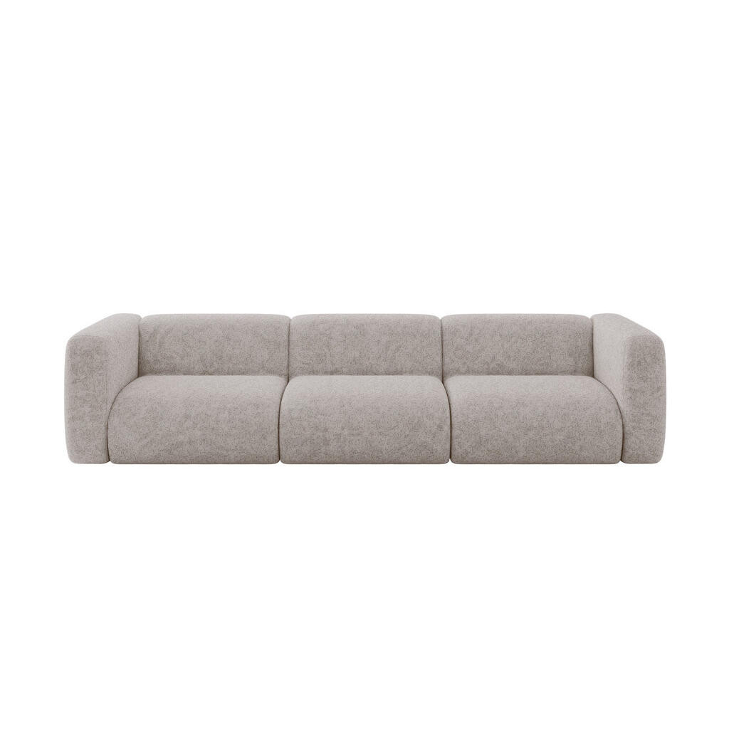 ALTDECOR MODULÁRNÍ pohovka MIRA-S2, 3místná, 319 × 89 × 70 cm, světle šedá, velur