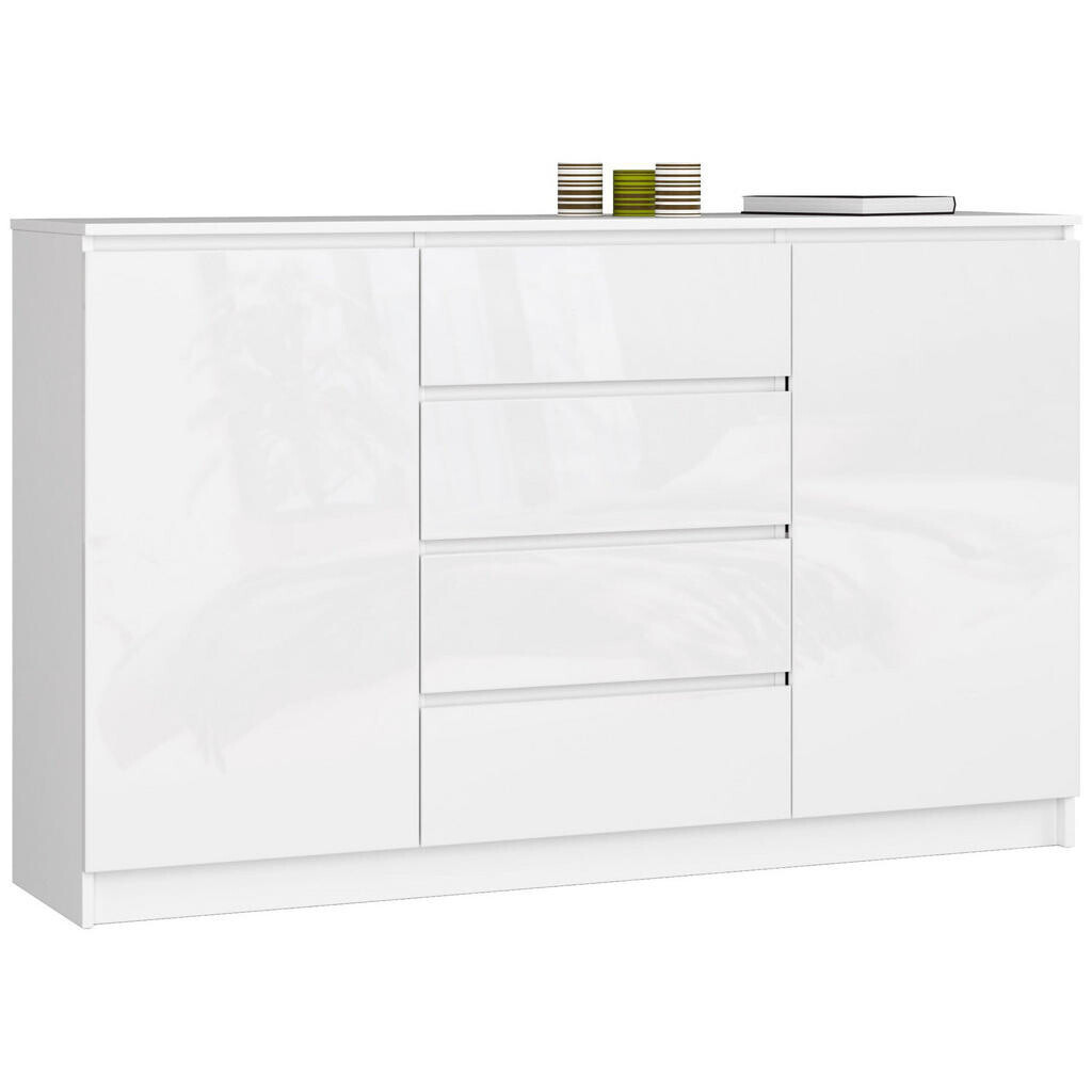 RAUMHIRSCH FURNITURE KOMODA bílá, bílá lesklá 99/160/40