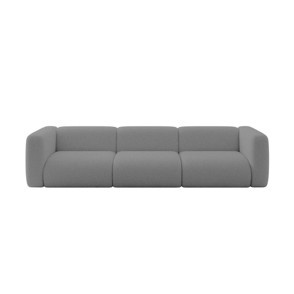 ALTDECOR MODULÁRNÍ pohovka MIRA-S2, 3místná, 319 × 89 × 70 cm, šedá, bouclé