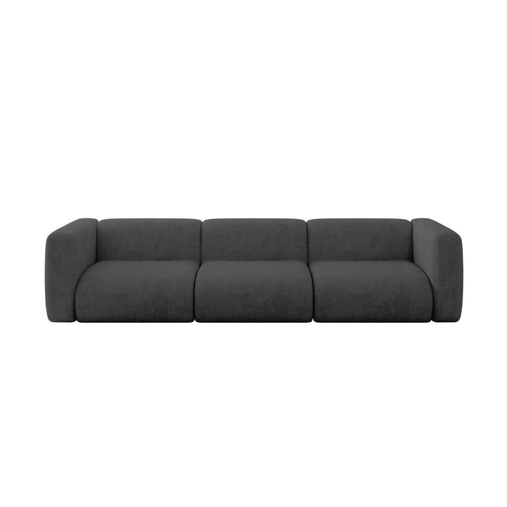 ALTDECOR MODULÁRNÍ pohovka MIRA-S2, 3místná, 319 × 89 × 70 cm, tmavě šedá, velur