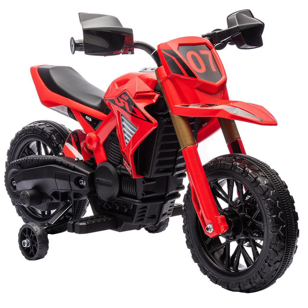 AIYAPLAY DĚTSKÝ elektrický motocykl 6 V Dětský motocykl 3 km/h 3–8 let Děti Červený