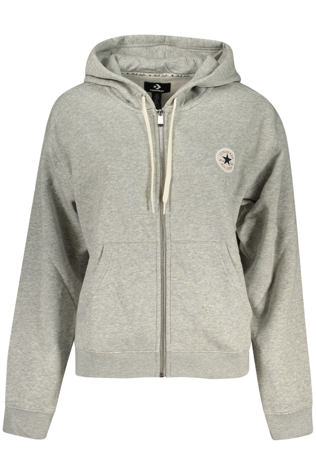 Converse dámská mikina na zip, šedá