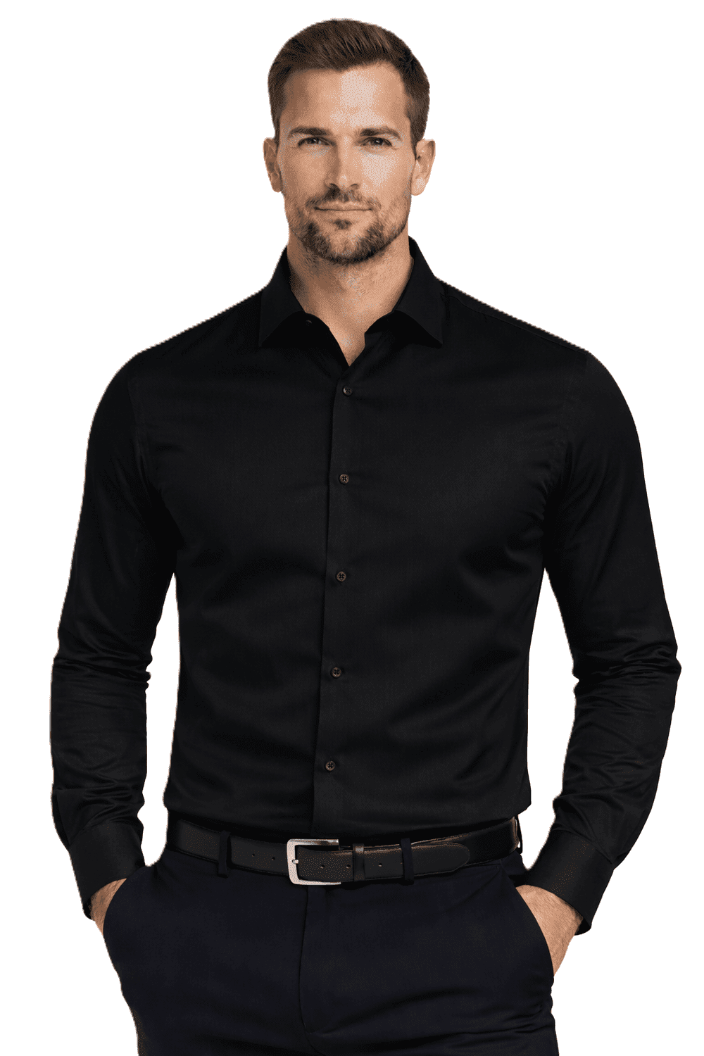 Espada - Pánská Slim Fit Košile - Černá
