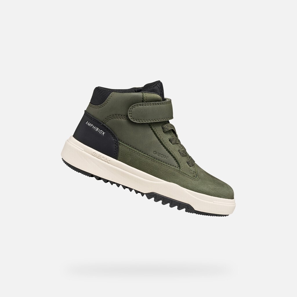 Khaki chlapecké kotníkové boty Geox Bunshee B ABX
