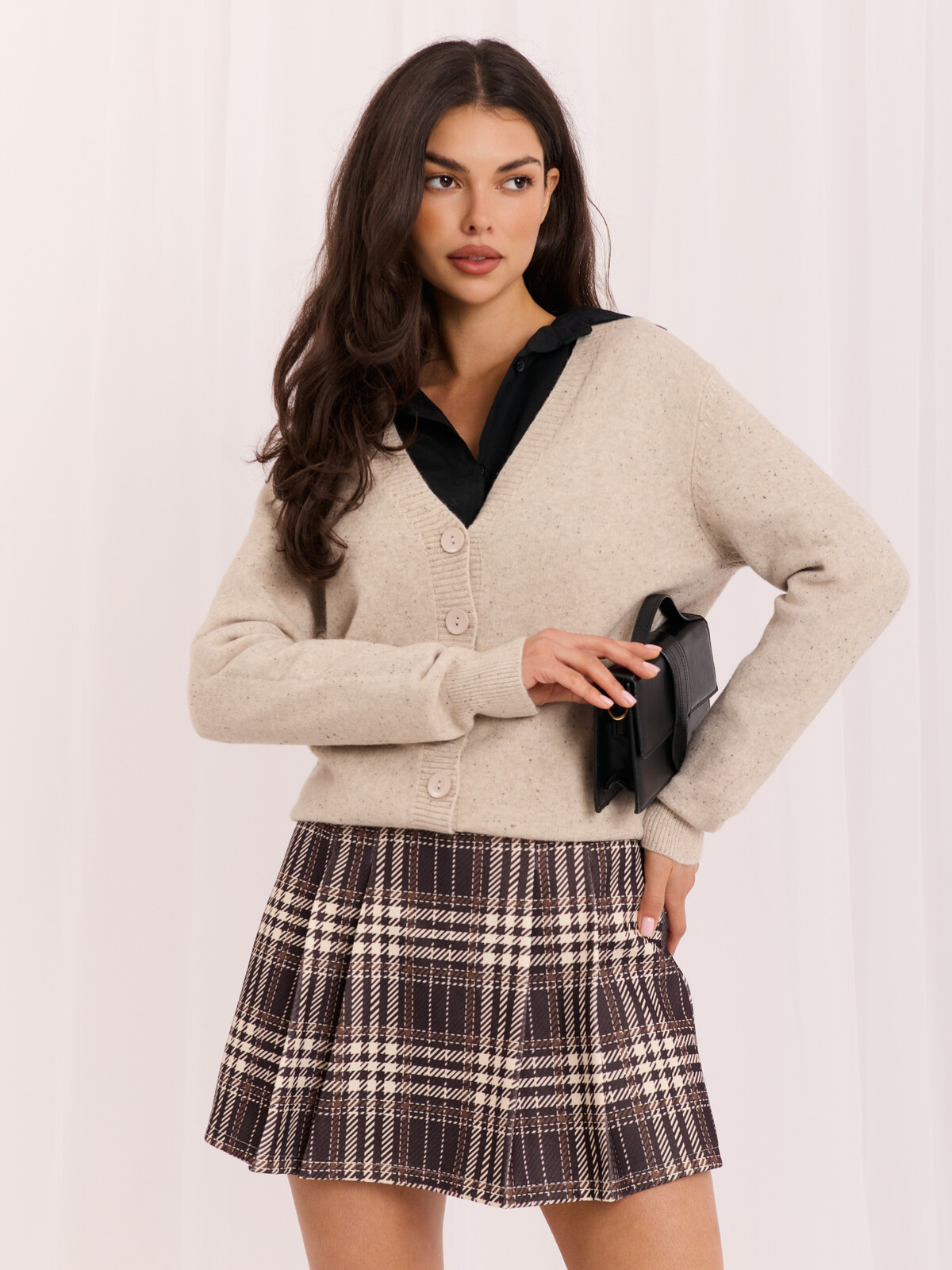 Béžový dámský cardigan