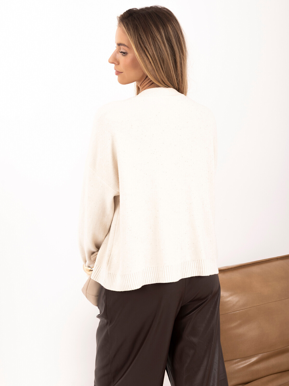 Elegantní světle béžový cardigan