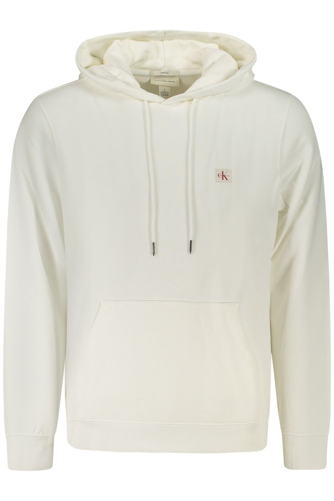 CALVIN KLEIN pánská mikina na zip bílá