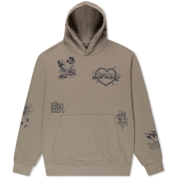 Mikina Ripndip Westside Distressed Hoodi - Béžová - L
