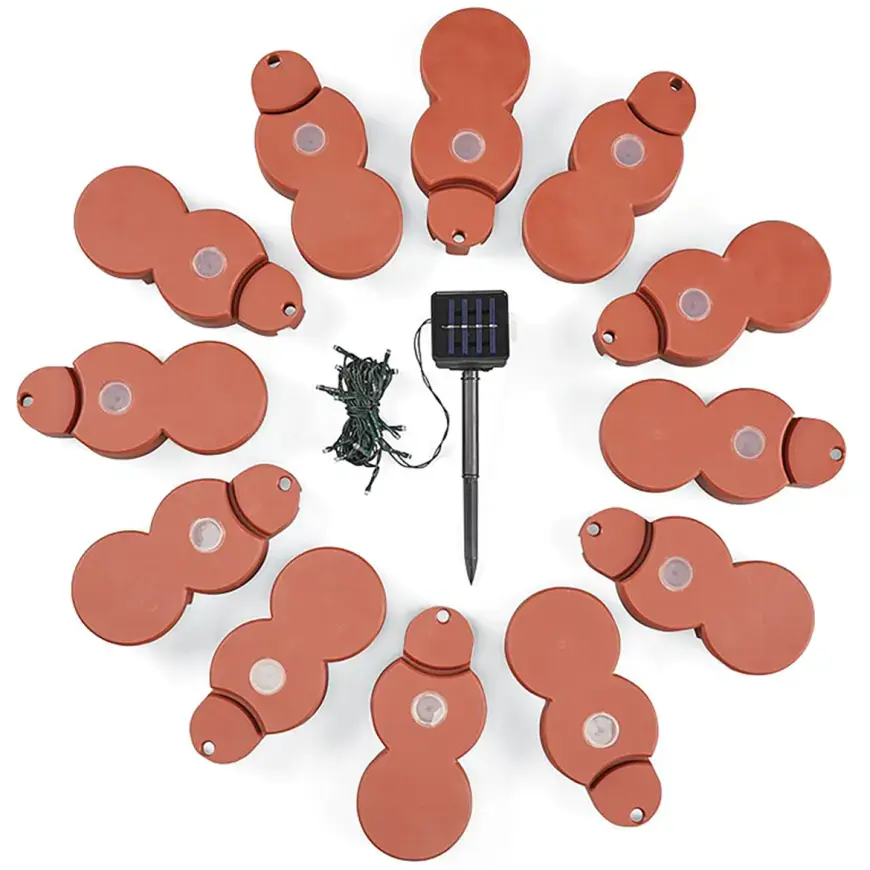 Zahradní obrubník HD7095-2T terakota + LED