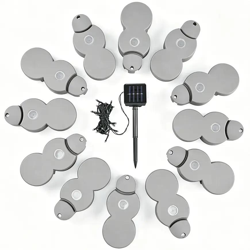 Zahradní obrubník HD7095-2GY šedý + LED