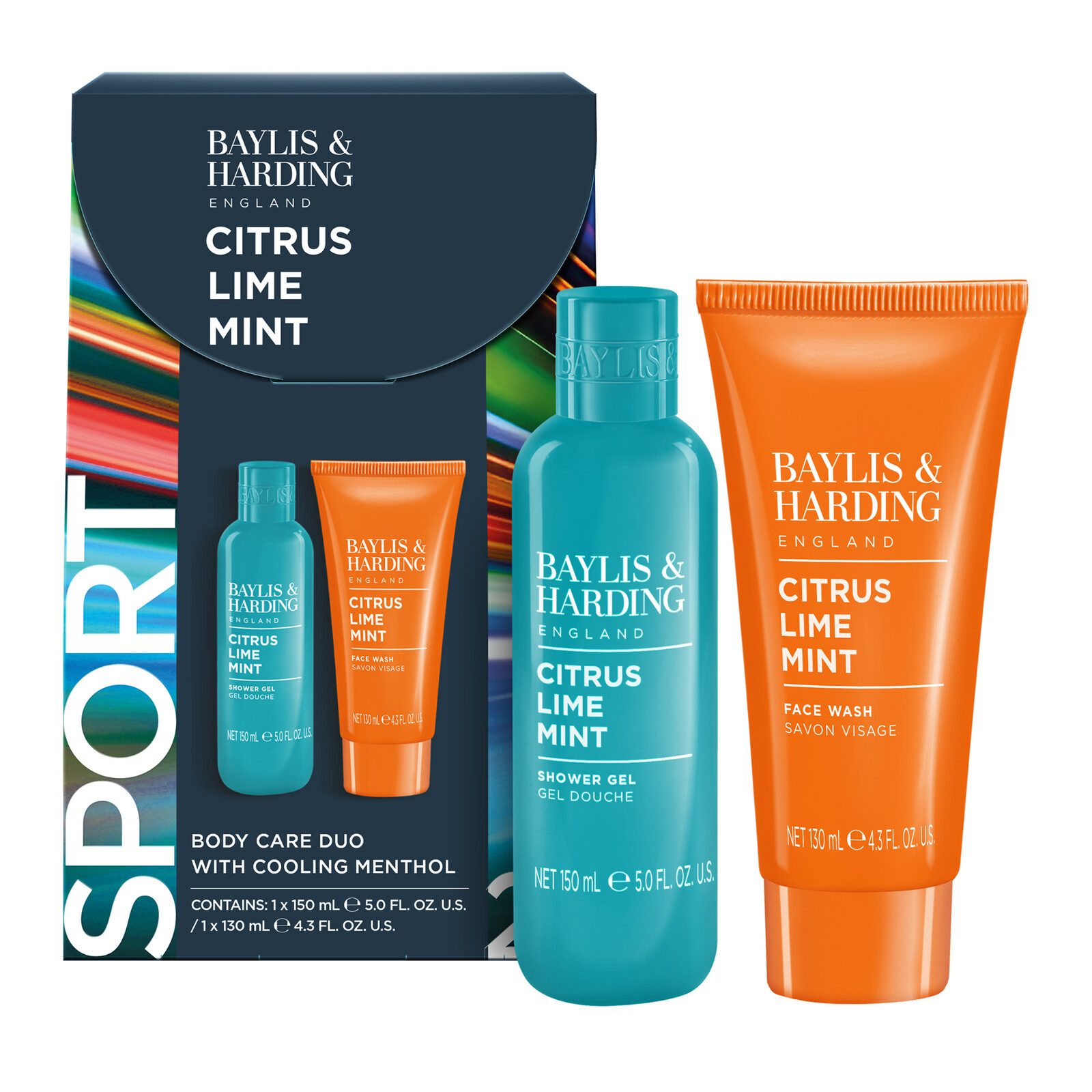 Baylis & Harding Dárková sada péče o tělo a pleť Citrus, Lime & Mint 2 ks