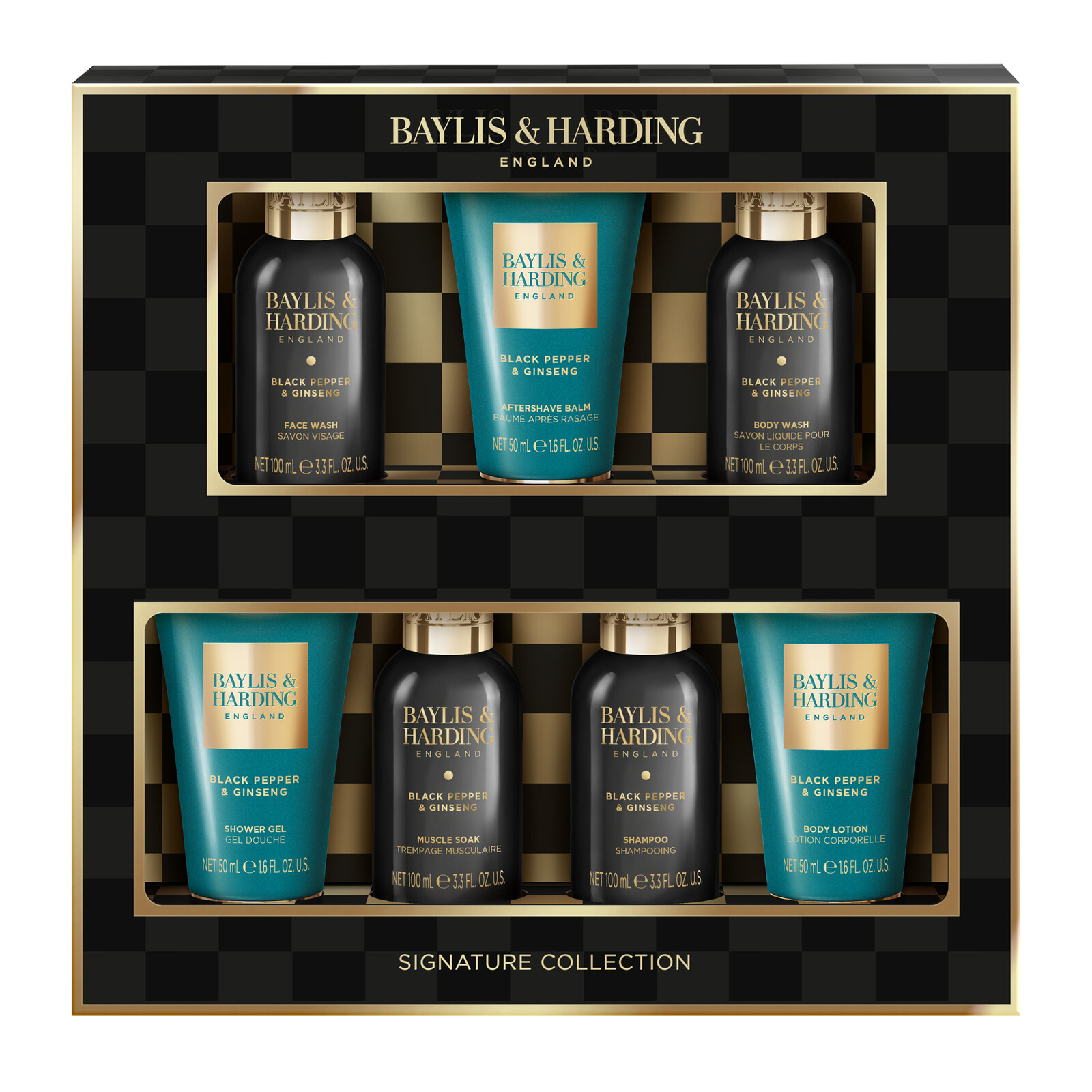 Baylis & Harding Dárková sada tělové péče Black Pepper & Ginseng 7 ks