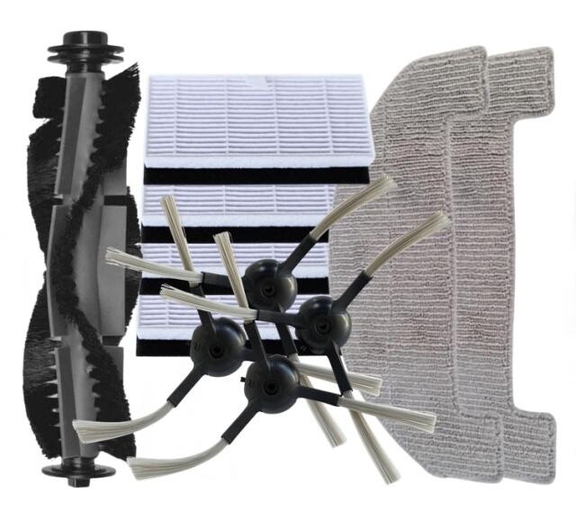 11ks Kartáče, HEPA filtry a mopy pro SENCOR SRV 3150OR, SRV 3160TQ, SRV 4550WH sada