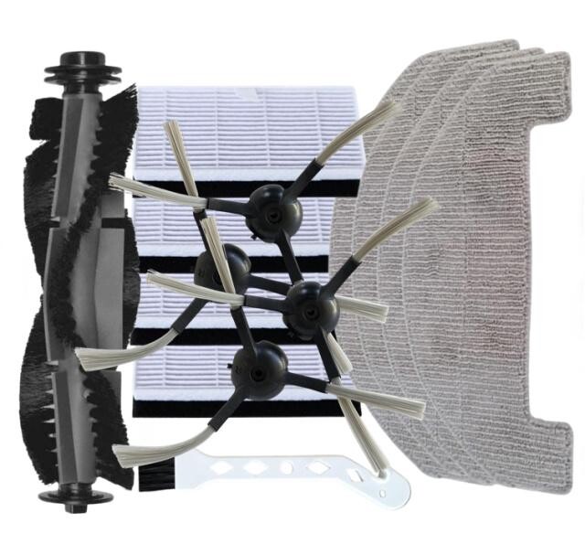 14ks Kartáče, HEPA filtry a mopy pro SENCOR SRV 3150OR, SRV 3160TQ, SRV 4550WH sada