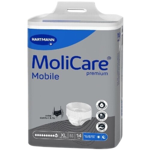 MoliCare Mobile Inkontinenční kalhotky natahovací 10k XL 130-170cm 14ks