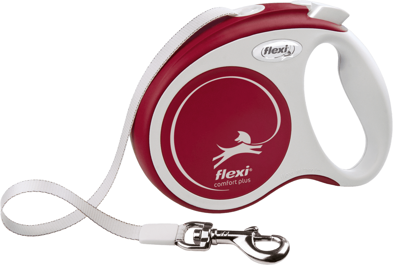 Navíjecí vodítko Flexi Comfort Plus Tape S 5 m červené