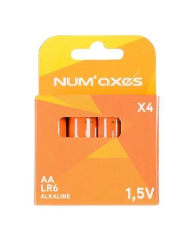 Sada 4 ks alkalických baterií AA (LR06) Num'axes | P59805