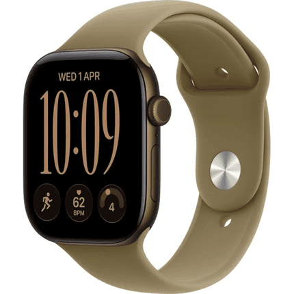 Apple Watch Series 12 GPS 46mm Dark Bronze Aluminium Case with Olive Sport Band - M/L