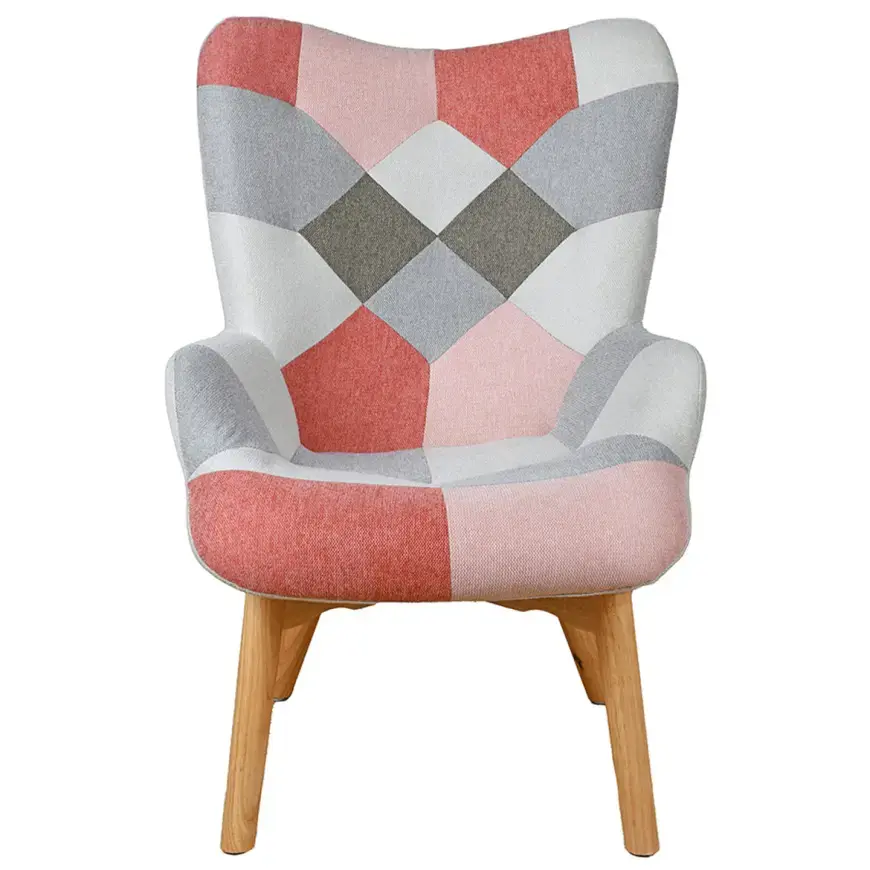 Křeslo Maddie růžová patchwork