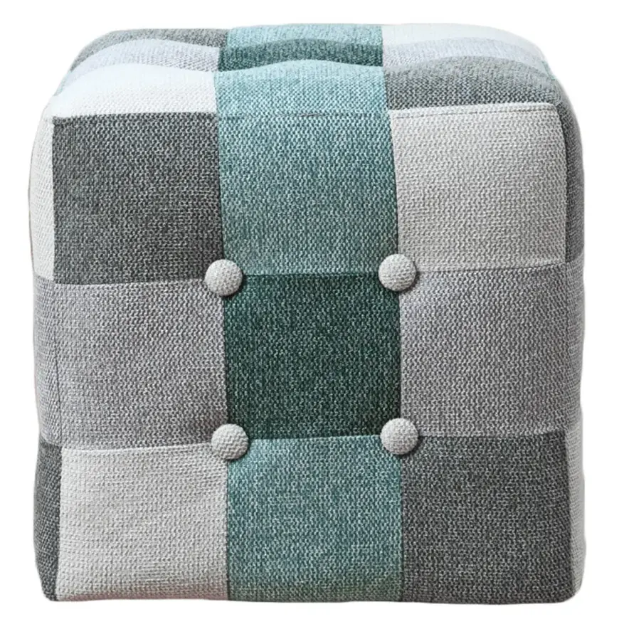 Taburetka Maddie zelená patchwork