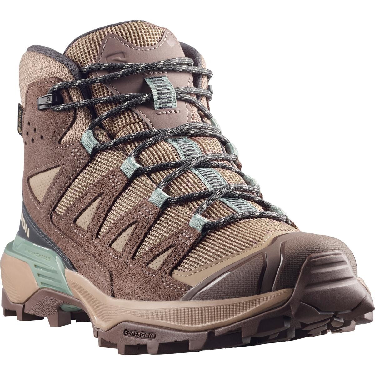 Salomon X ultra 360 LTR MID GTX EU 39 ⅓, Desert Tan/Iron/Green Milieu Dámské turistické boty