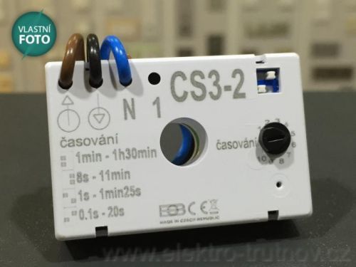 Elektrobock časový spínač CS3-2 pod vypínač