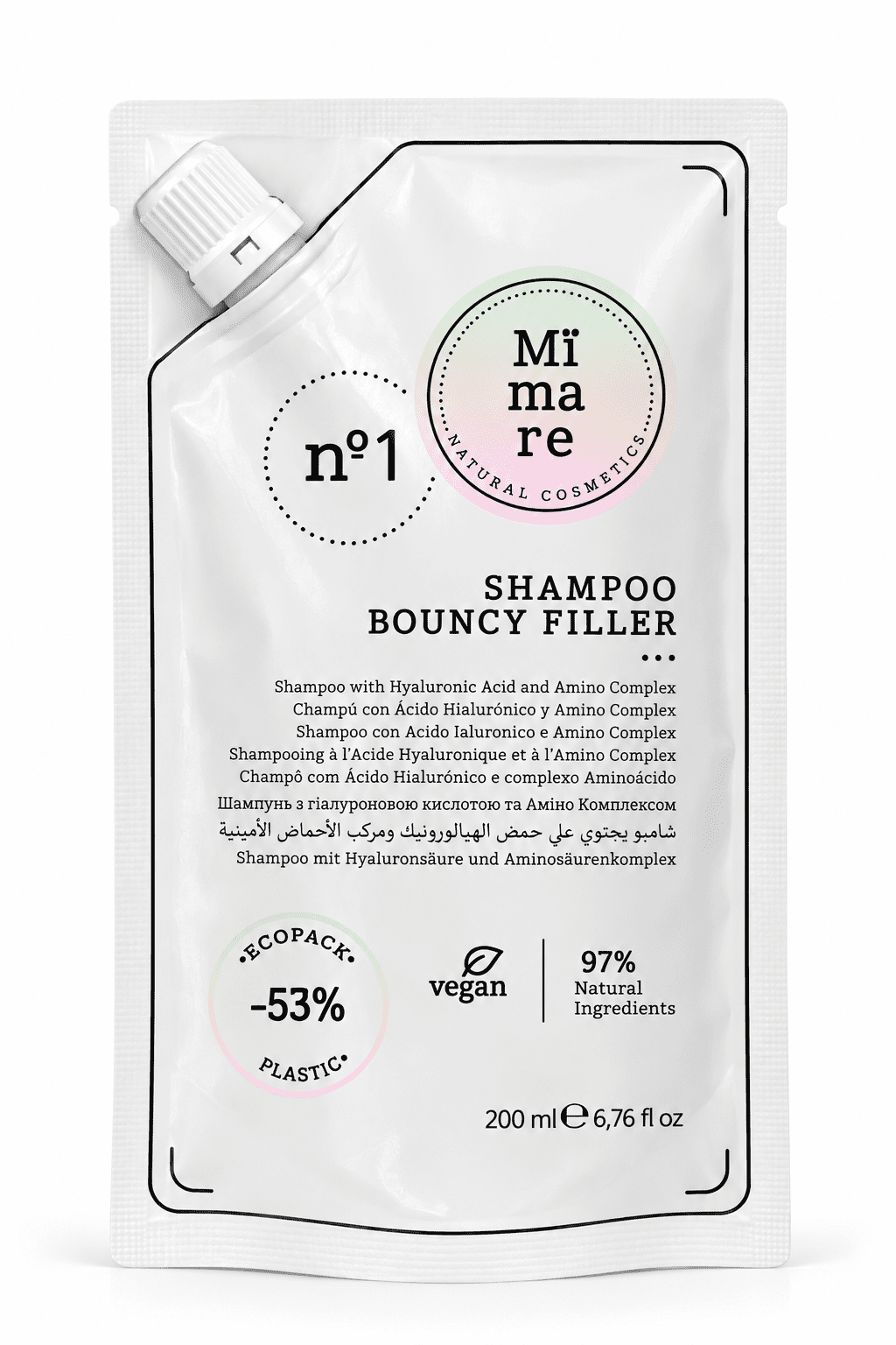 Mïmare Bouncy Filler Shampoo - zahušťující a vyplňující šampon, VZOREK: 9 ML