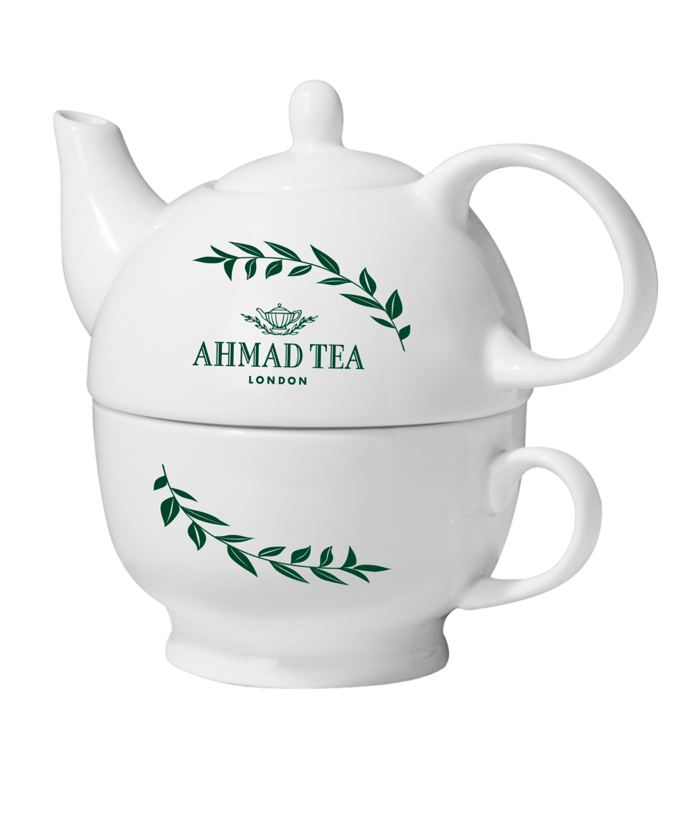 Ahmad Tea | Čajový set bílý | 480 + 320 ml