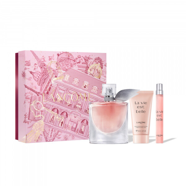 Lancôme La Vie est Belle dárkový set (parfémová voda 50 ml + tělové mléko 30 ml + cestovní velikost 10 ml) dámská  1 ks