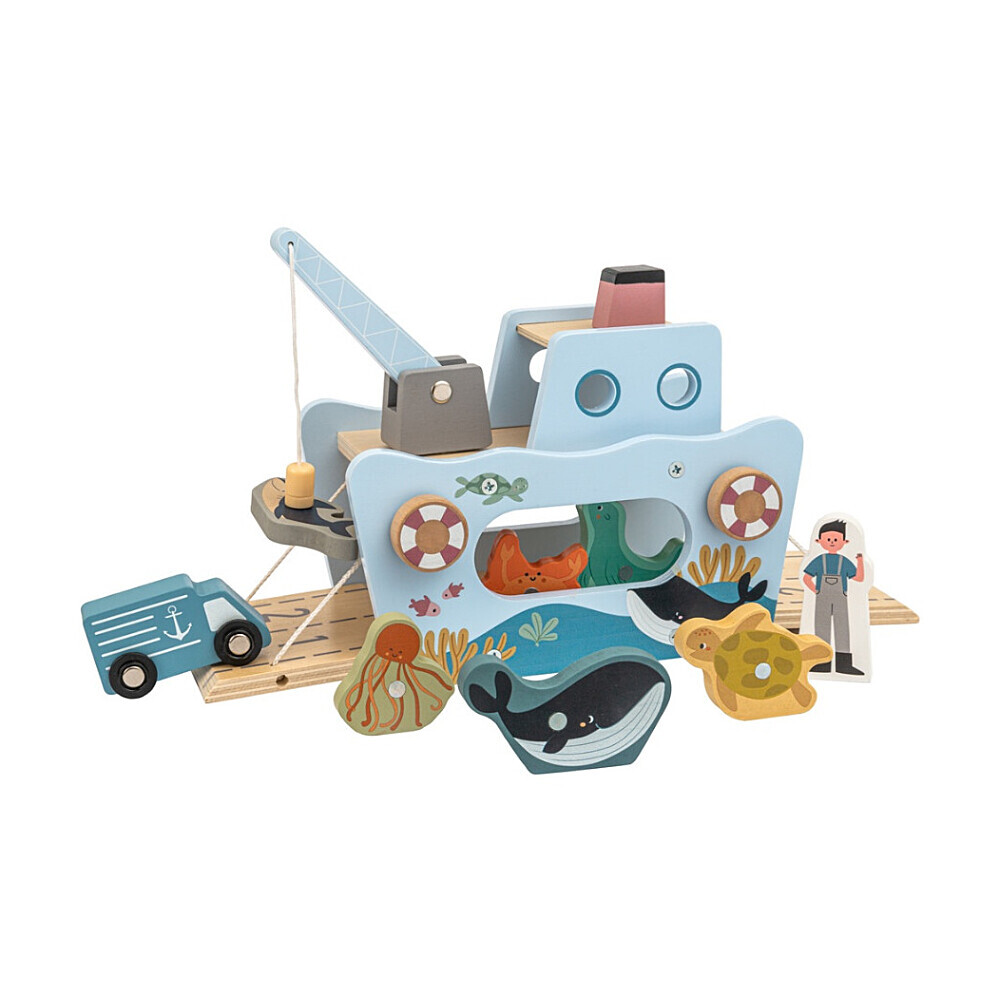 2KIDS TOYS Magnetická hračka rybářská loď