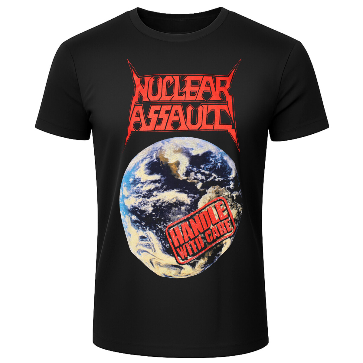 pánské tričko NUCLEAR ASSAULT - HANDLE WITH CARE - černé - PLASTIC HEAD S