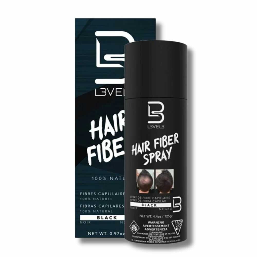 L3vel3 Hair Fibers - vlasová vlákna, 27,5g Black - černé
