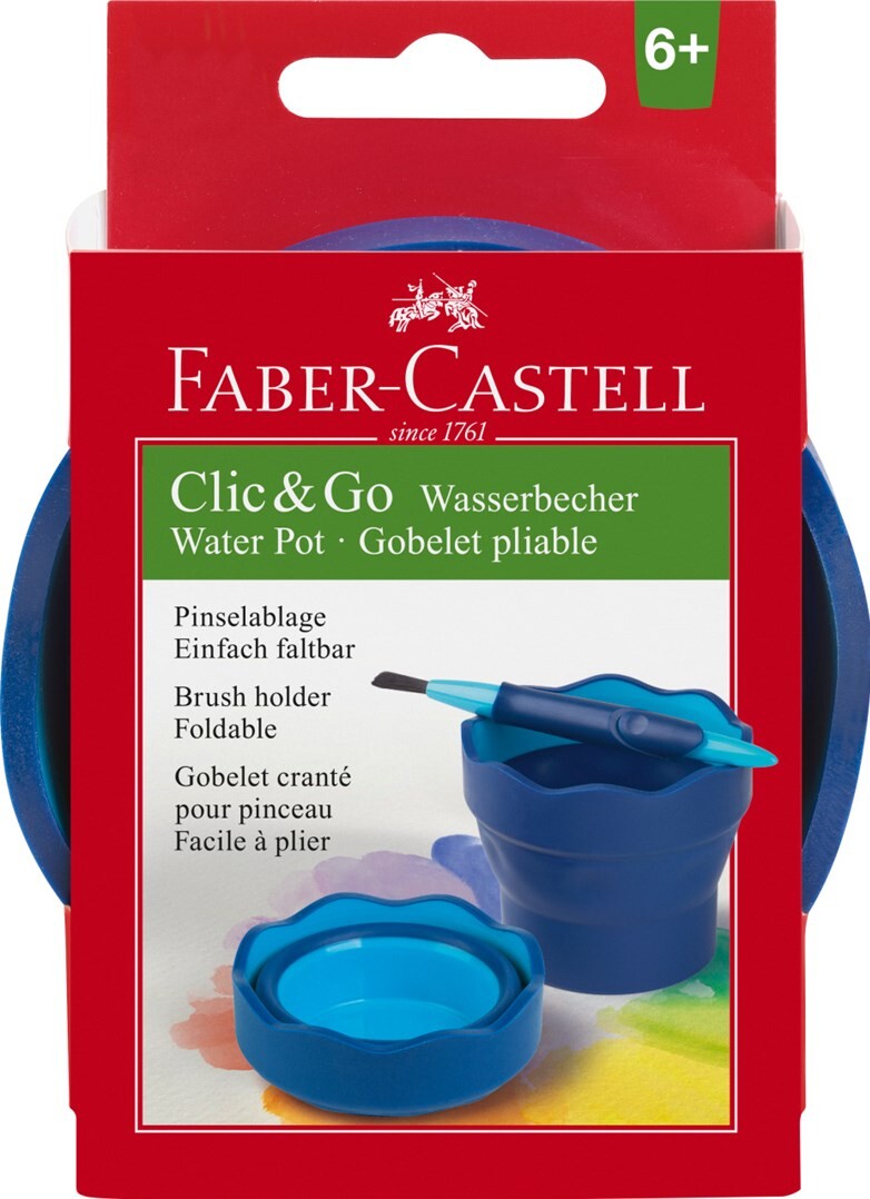 Faber-Castell Faber-Castell, 181510, kelímek na vodu CLIC&GO, modrá, 1 ks