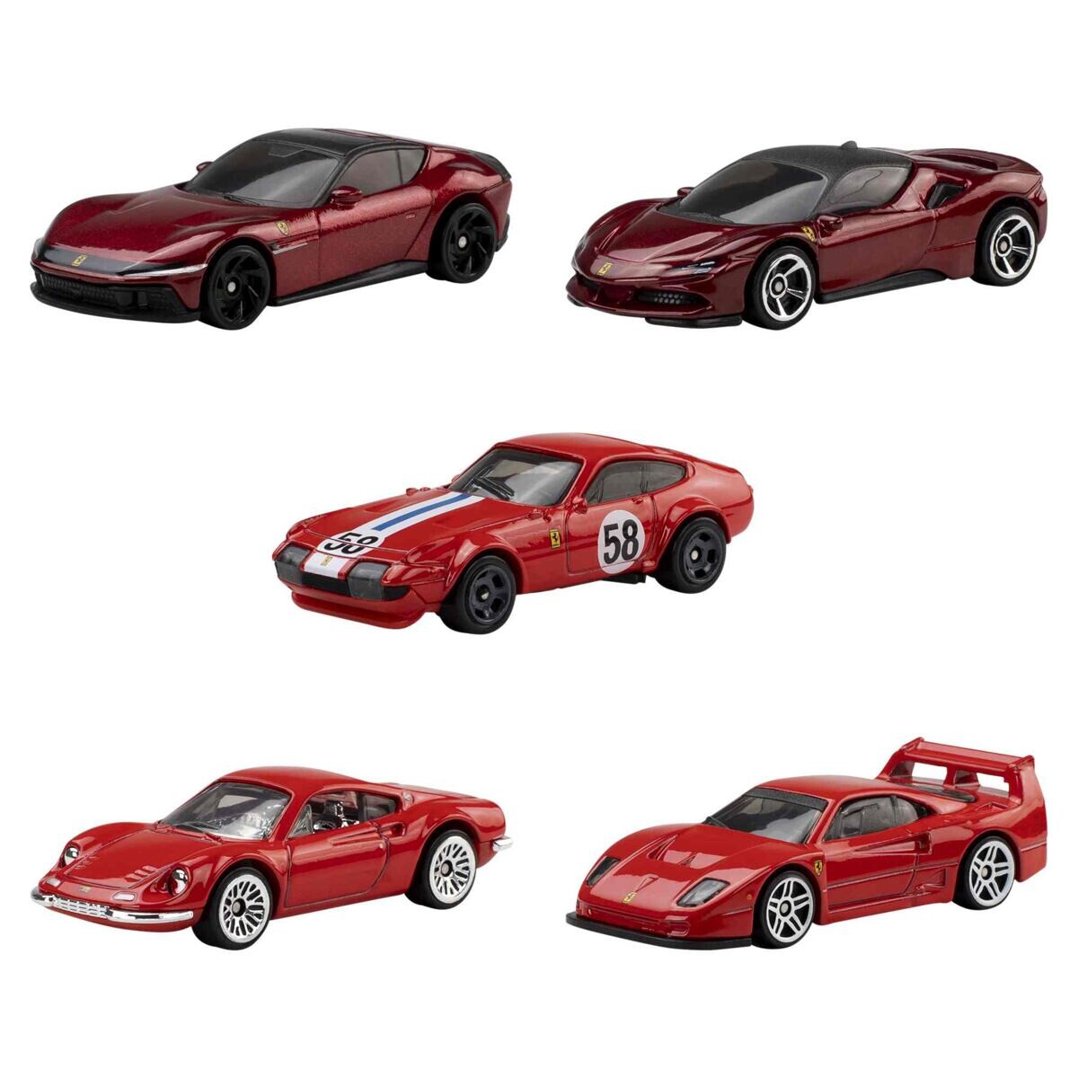 Hot Wheels 5ks Angličák - Ferrari