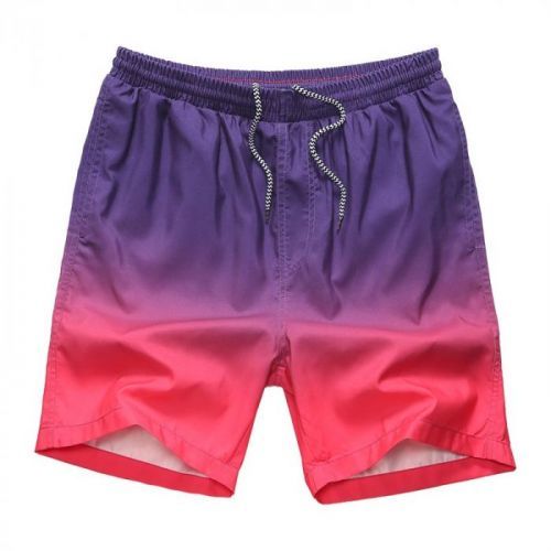 Výrazné dvoubarevné šortkové plavky Gradient - Nachová Barva: Fialová, Velikost: M, Pro obvod pasu: Pro obvod pasu (76-88cm)