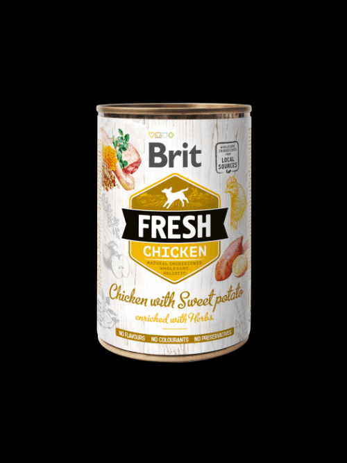 Brit Dog Fresh konzerva Chicken with Sweet Potato 400g